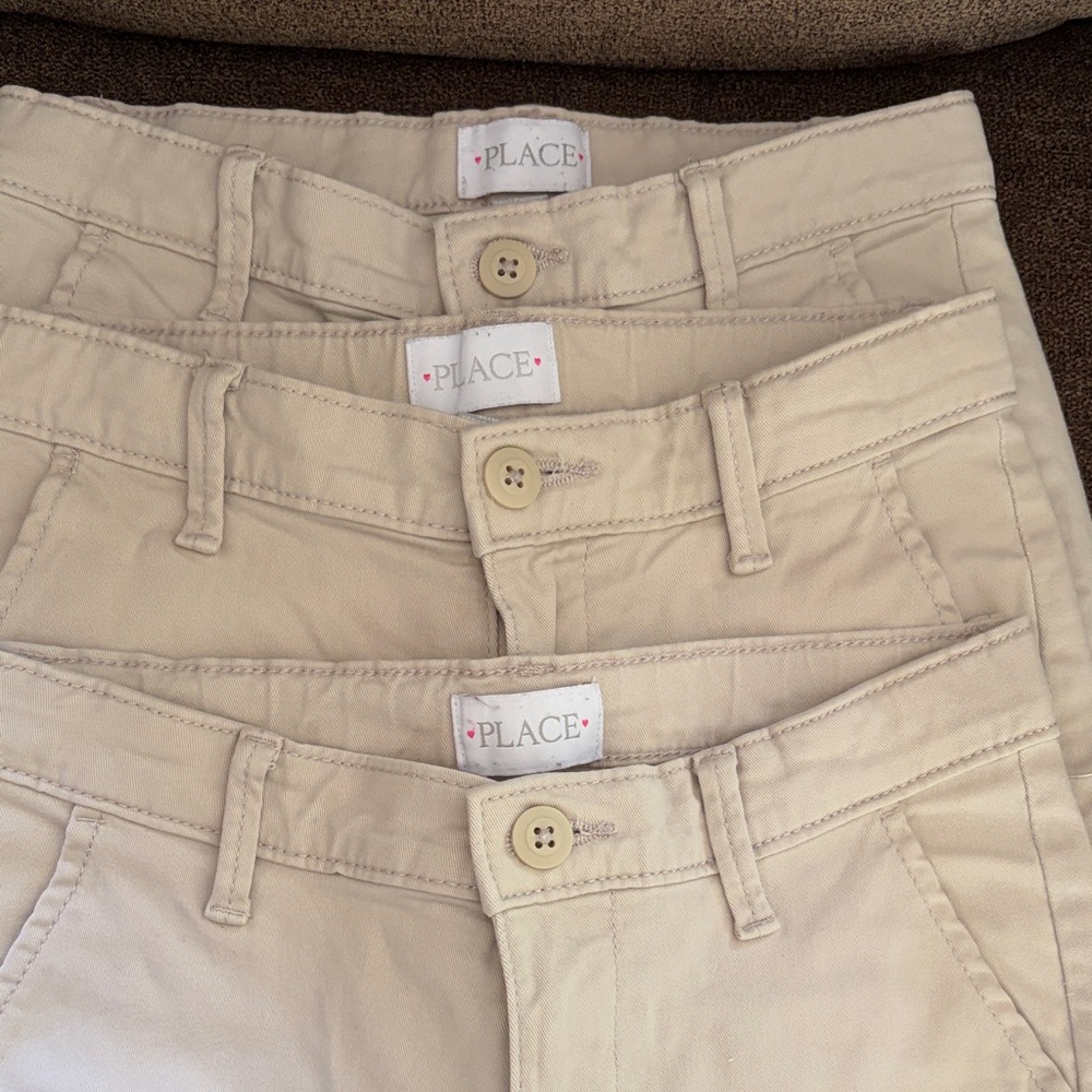 3 pr children’s Place school uniform Khaki Pants Bundle sz12 slim